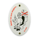 Emailschild oval, 10 x 15 cm, Seduto non puoi sbagliare