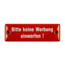 Emailschild 12,5 x 4 cm, Bitte keine Werbung einwerfen
