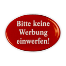 Emailschild oval, 6 x 4 cm, Bitte keine Werbung einwerfen