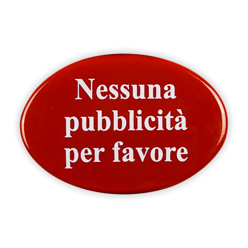 Emailschild oval, 6 x 4 cm, Nessuna pubblicità per favore