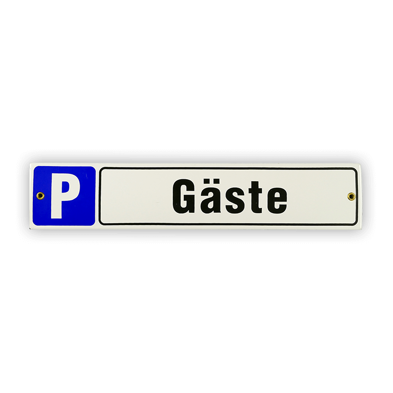 Emailschild 40 x 8 cm, P Gäste