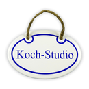 Emailschild oval, 10,5 x 7 cm, Koch-Studio