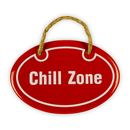 Emailschild oval, 10,5 x 7 cm, Chill Zone