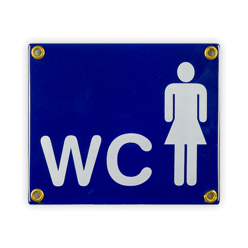 Enamel sign 14 x 12 cm, women's toilet
