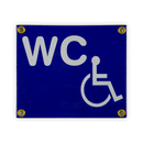 Emailschild 14 x 12 cm, WC Rollstuhl