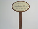 Emailschild oval, 10,5 x 7 cm, Strauchrosen mit Erdspieß 50cm
