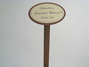 Emailschild oval, 10,5 x 7 cm, Strauchrosen mit Erdspieß 50cm